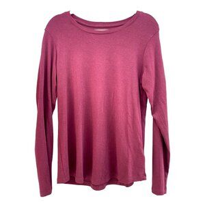 Eddie Bauer Women's  Size L Long-Sleeve Burgundy Top Cotton